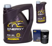 Set Olio Motore MANNOL Energy 5W-30 API Per Mazda CX-9 3.7 277 PS con Filtro