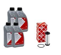 Set Olio per Ingranaggi Atf Febi 4 Litro + Filtro Trasmissione Ford C-Max V Kuga