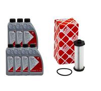 Set Olio Trasmissione Atf Febi 7 Litro + Filtro per Ford Mondeo IV S-MAX 2.0