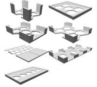 Set Organizer Contenitori per Dune Imperium Gioco da Tavolo Carte 3D