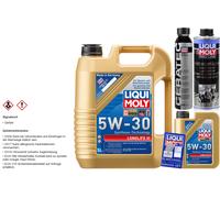 Set Original Liqui Moly 6L Longlife III 5W-30 Cera Tec Pro-Line Motorspülung