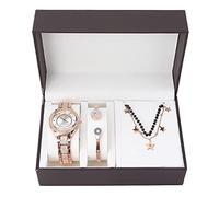 Set Orologio Bracciale da Donna,Set Orologio e Bracciale Donna Scintillante Orologio Polso Cristallo Donna,Set di Braccialetti con Decorazione in Cristallo Premium Regalo Donna