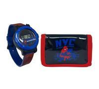 SET OROLOGIO DA POLSO DIGITALE + PORTAFOGLI SPIDERMAN ACCESSORI PER BAMBINI