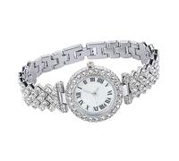 Set Orologio e Bracciale, Elegante Orologio da Polso con Argento Antiruggine Alla Moda per le Mogli delle Amiche Amanti per il Regalo del Giorno di Compleanno