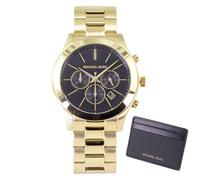 Set orologio uomo Michael Kors MK1076SET crono 44 mm Ø astuccio porta carte n...