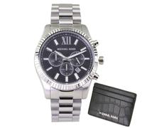 Set orologio uomo Michael Kors MK1091SET crono 45 mm Ø astuccio porta carte n...