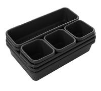 Set otto pezzi plastica domestica efficiente e salvaspazio per scatola portaogge