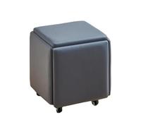 Set ottomano impilabile con ruote, sedie cubiche versatili 5 in 1 per soggiorno, camera da letto e sala da pranzo, soluzione salvaspazio