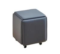 Set ottomano impilabile con ruote, sedie cubiche versatili 5 in 1 per soggiorno, camera da letto e sala da pranzo, soluzione salvaspazio
