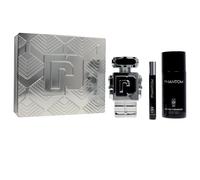 Set Paco Rabanne: Phantom, Eau De Toilette, per uomo, 100 ml + Phantom, Eau De Toilette, per uomo, 10 ml + Phantom, deodorante spray, per uomo, 150 ml