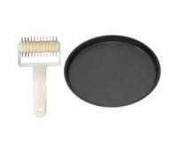 Set Padella Pizza Acciaio al Carbonio Include 6 7 8 9 10 Pollici Misure con Tagl