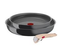 Lagostina Ingenio Padelle Set 24cm + 28cm + 1 Manico Beige