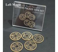 Set Palazzo Cinese Oliver Magic 4 Monete Guscio Ottone Magia Close-Up