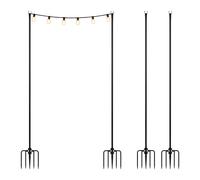 Relaxdays Set pali per luci esterne, 3 m