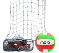 Set palla da pallavolo n. 5 + rete 9,5 m x 1 m + borsa per il trasporto...