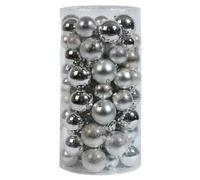 Set palline albero Natale (100pz) Plastica Silver 9948820