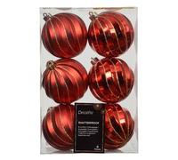Set palline albero Natale (6pz) Plastica Red 26072