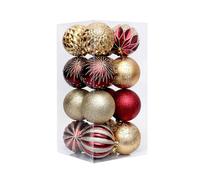 Set Palline di Natale Eco Friendly 16pz 8cm Ornamenti per Decorazione Sostenibil