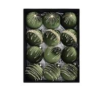 Set Palline di Natale in Velluto 12pz 8cm con Clip da Appendere per Decorazione