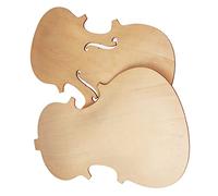 Set pannello frontale e piastra posteriore per violino in legno massiccio grezzo, kit per la realizzazione di violino per misure 4/4, 3/4, 1/2, 1/4, 1/8, ideale per liutai e riparazione di violino (1