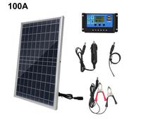 Set Pannello Solare in Silicone Policristallino 20W con Clip di Facile Collegame