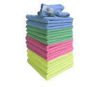 Set Panni in Microfibra Multicolore Professionali - 12 Pezzi - 40x40cm | Panni Microfibra Multiuso | Strofinacci Cucina Ultra Assorbenti | Panno Asciugatura Auto Professionale | Panni Morbidi Cucina