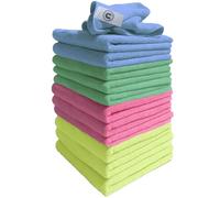 Set Panni in Microfibra Multicolore Professionali - 12 Pezzi - 40x40cm | Panni Microfibra Multiuso | Strofinacci Cucina Ultra Assorbenti | Panno Asciugatura Auto Professionale | Panni Morbidi Cucina