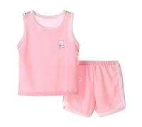 Set Pantaloncini Sportivi Ragazzo T-Shirt+Pantaloni Corti Ragazzi con Animali Stampa Tinta Unita Bimbo Abiti Casual Fußball-Trainingsanzug Sets Maglietta Estiva Spiaggia