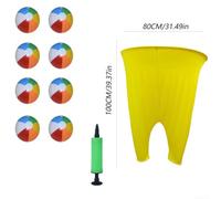 Set Pantaloni Oversized in Nylon 600D Set Pantaloni Oversized | 8 palline rimbalzanti, pompa inclusa, regole semplici, risate garantite, competizione amichevole(yellow)
