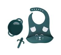 Babymoov set pappa 6-12 mesi 3 pezzi first'isy cane blu