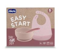 Set Pappa Chicco Easy Start in Silicone Rosa 6m+