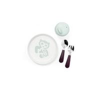 STOKKE - Set Pappa Munch Piattino + posatine + tazza con beccuccio