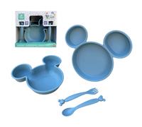 SET PAPPA TOPOLINO DISNEY SAGOMATO 4 PEZZI STOVIGLIE IN PP ADATTO AL MICROONDE