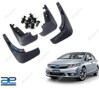 Set Para-Schizzi da 4 Pezzi Nero in PVC Compatibile con Honda Civic 2005-2012