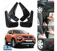 Set Parafanghi 4 Unità Nero In PVC Compatibile con Tata Harrier Car @UK