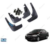 Set Parafanghi in Gomma AEspares da 4 Pezzi Nero Compatibile Con Toyota Etios