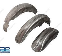 Set Parafango Coprimudguard In Acciaio Grezzo Anteriore E Posteriore Per AJS
