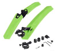 Set parafango per bici a sgancio rapido con fanale posteriore per mountain bike, anteriore e posteriore, per parafanghi, connettore, basi estese e chiave esagonale (verde ordinario)