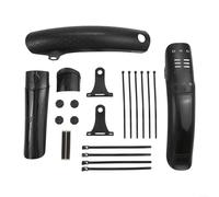 Set parafango per bicicletta, allungato e allargato, in ABS F-ender con montaggio rapido per mountain bike, protezione anteriore e posteriore regolabile per pneumatici larghi 26/27,5/29", nero