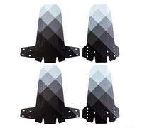 Set parafango pieghevole ultraleggero per mountain bike DH Off-Road, in PP anteriore e posteriore con deflettori regolabili in 3 direzioni (anteriore 237 x 154 mm, posteriore 237 x 242 mm) (grigio)