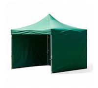 Set pareti telo e laterali in poliestere verde 3x4.5 mt per gazebo