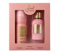 Set Paris Corner: Qissa Pink, eau de parfum, da donna, 100 ml + Qissa Pink, deodorante spray, da donna, 200 ml
