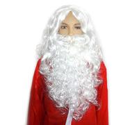 Set parrucca e barba di Babbo Natale, costume di Babbo Natale per spettacoli natalizi, accessori per feste.