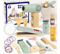 Set Parrucchiera Bambina,Set da Parrucchiere per Bambini,Kit Parrucchiera Bambini con Asciugacapelli Piastra per Capelli Pettine Specchio,Set da Gioco Parrucchieri per Bambinis 3 Anni+