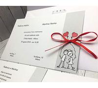 Set partecipazioni Nozze Personalizzate inviti Matrimonio BUONANNO cod. C025 (30)