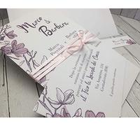 Set partecipazioni Nozze Personalizzate inviti Matrimonio BUONANNO cod. T007 (30)