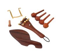 Set Parti Di Violino In Palissandro 4/4 Pedane Per Accordatura Mentoniera Perno