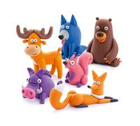 Set Pasta Modellabile Plastilina per Bambini 15 Barattoli 2 Stumenti Animali della Foresta