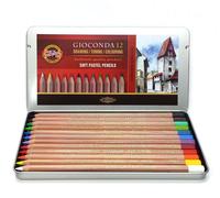 Koh-I-Noor 8827012005PL, Ast. 12 pastelli SOFT PASTELS Gioconda in scatola di metallo