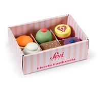 Set Pasticcini (16pz) Sevi | Giochi in legno educativi bambini dai 2-3 anni | 18x13x6cm | Giochi di imitazione | modello 83131